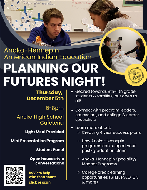 Event on December 5th from 6-8pm for families to learn about the educational offerings in anoka-hennepin